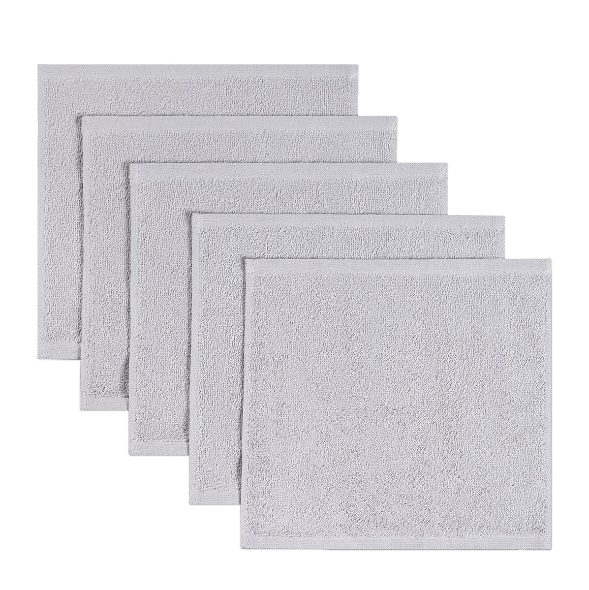 Комплект полотенец Daily by Togas Кейси серый 30х30, 5 предметов - фото 3