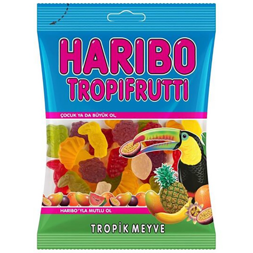 Жевательный мармелад Haribo тропические фрукты 80 г haribo жевательный мармелад стармикс starmix 3 шт по 155 гр