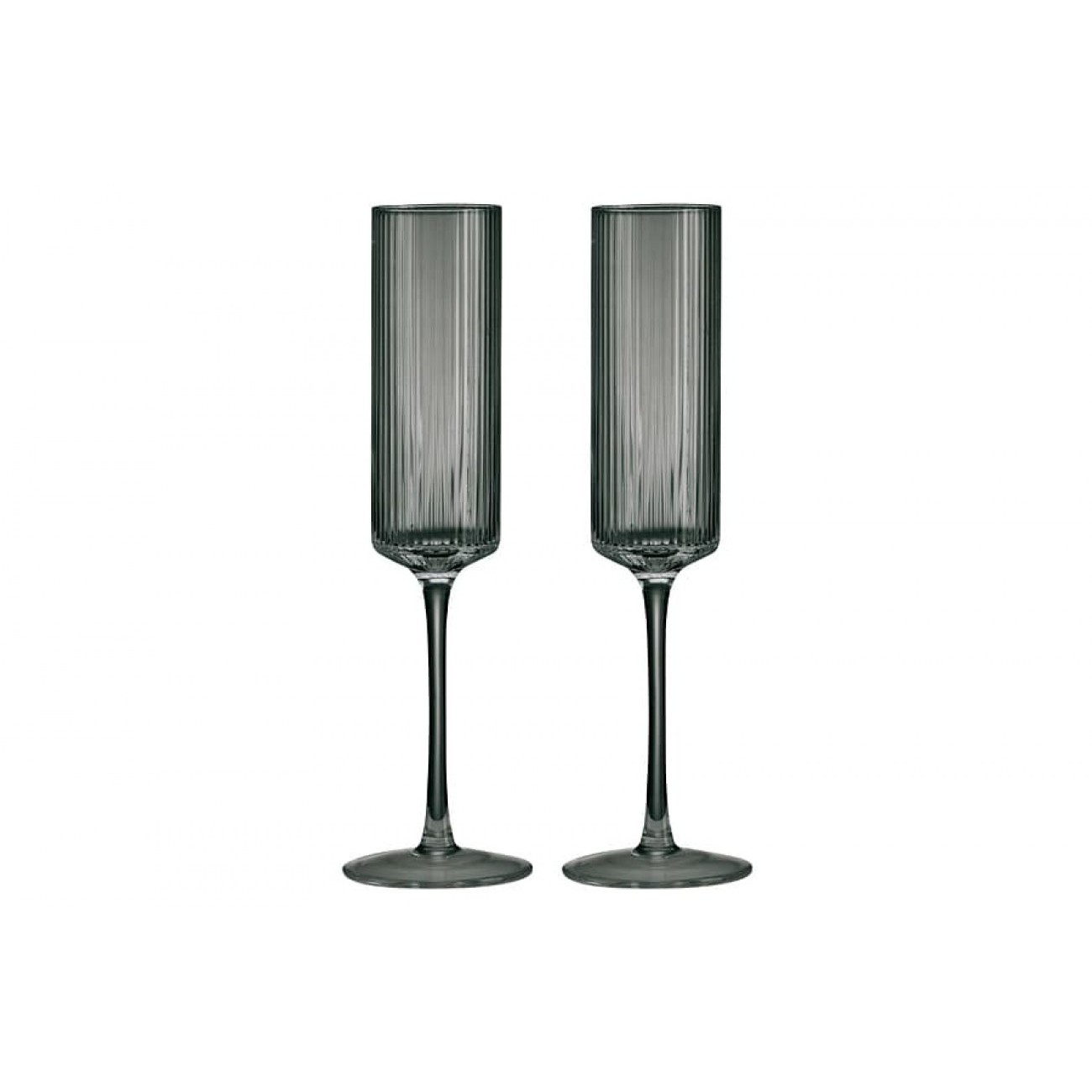 Набор бокалов Pozzi Milano 1876 Modern classic для шампанского серый 0.2 л 2 предмета