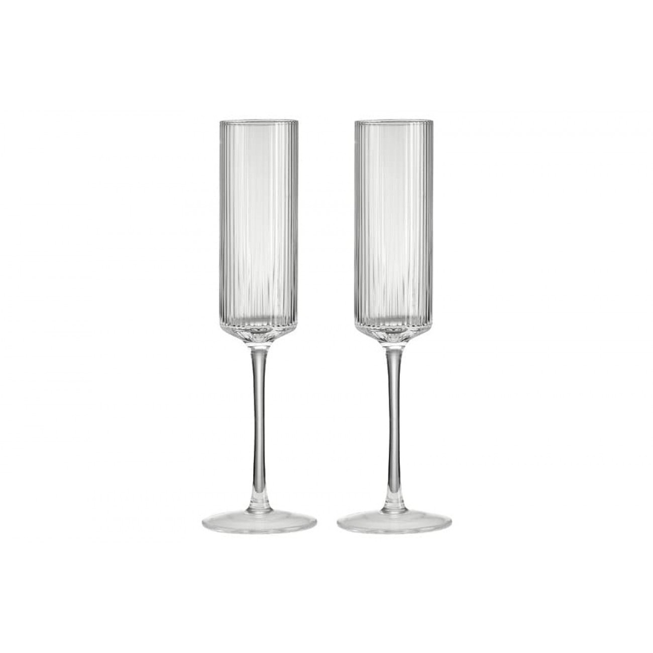 Набор бокалов Pozzi Milano 1876 Modern classic для шампанского прозрачный 0.2 л 2 предмета