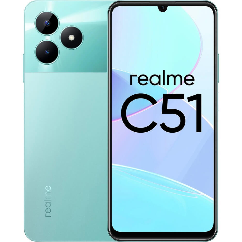 Смартфон Realme C51 4 ГБ+64 ГБ зеленый