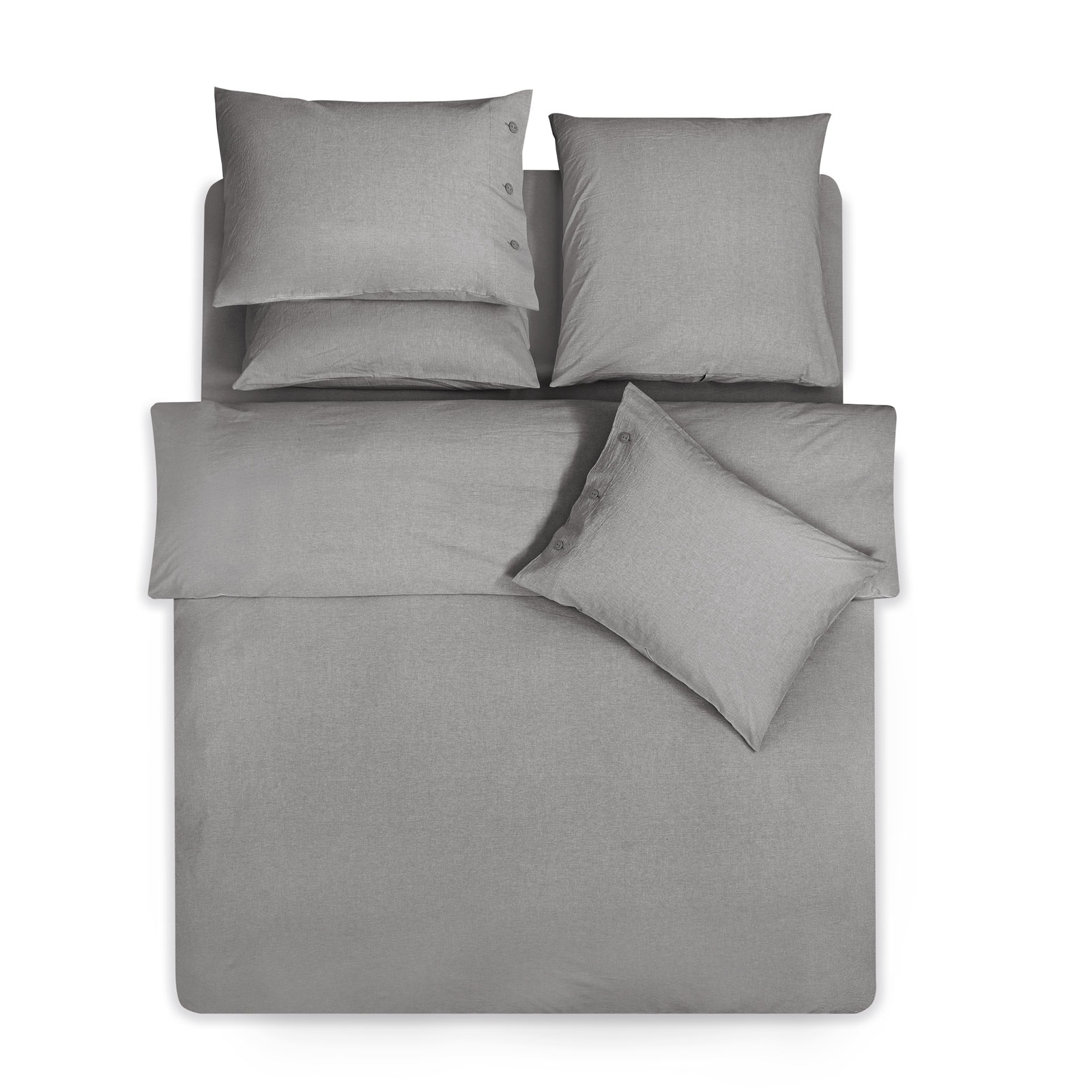 Комплект постельного белья Prime Prive Смоген Двуспальный тёмно-серый, размер Двуспальный - фото 4