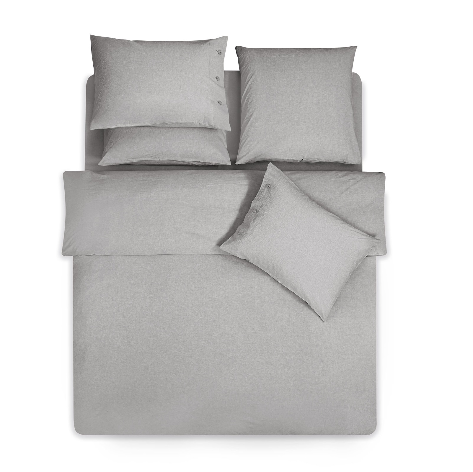 Комплект постельного белья Prime Prive Смоген Двуспальный кинг сайз светло-серый, размер Кинг сайз - фото 4
