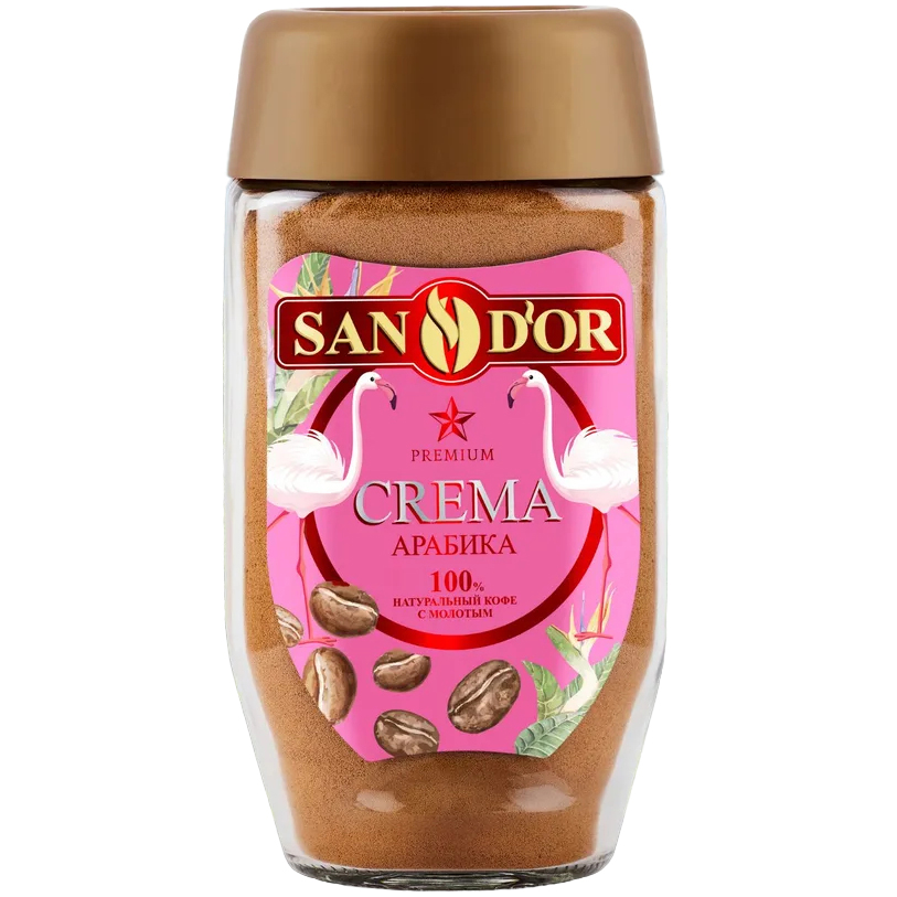 Кофе растворимый San Dor Crema 75 г миндаль жареный кг