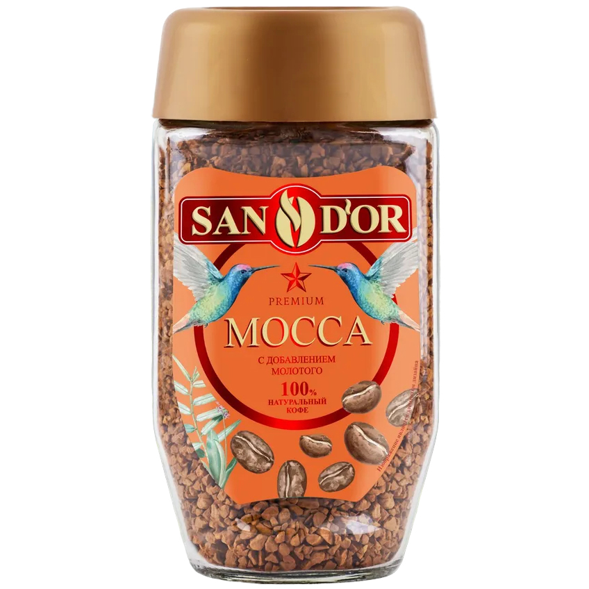 Кофе растворимый San Dor Mocca 92 г nescafe нескафе classic растворимый 47 5 гр
