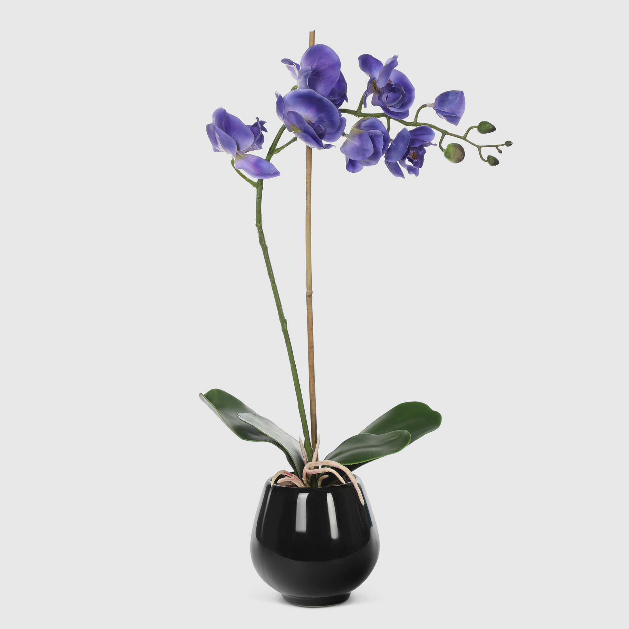 Орхидея в черном кашпо Конэко-О 567_10164185 50 см цветок искусственный конэко о орхидея в декоративном кашпо 57 см
