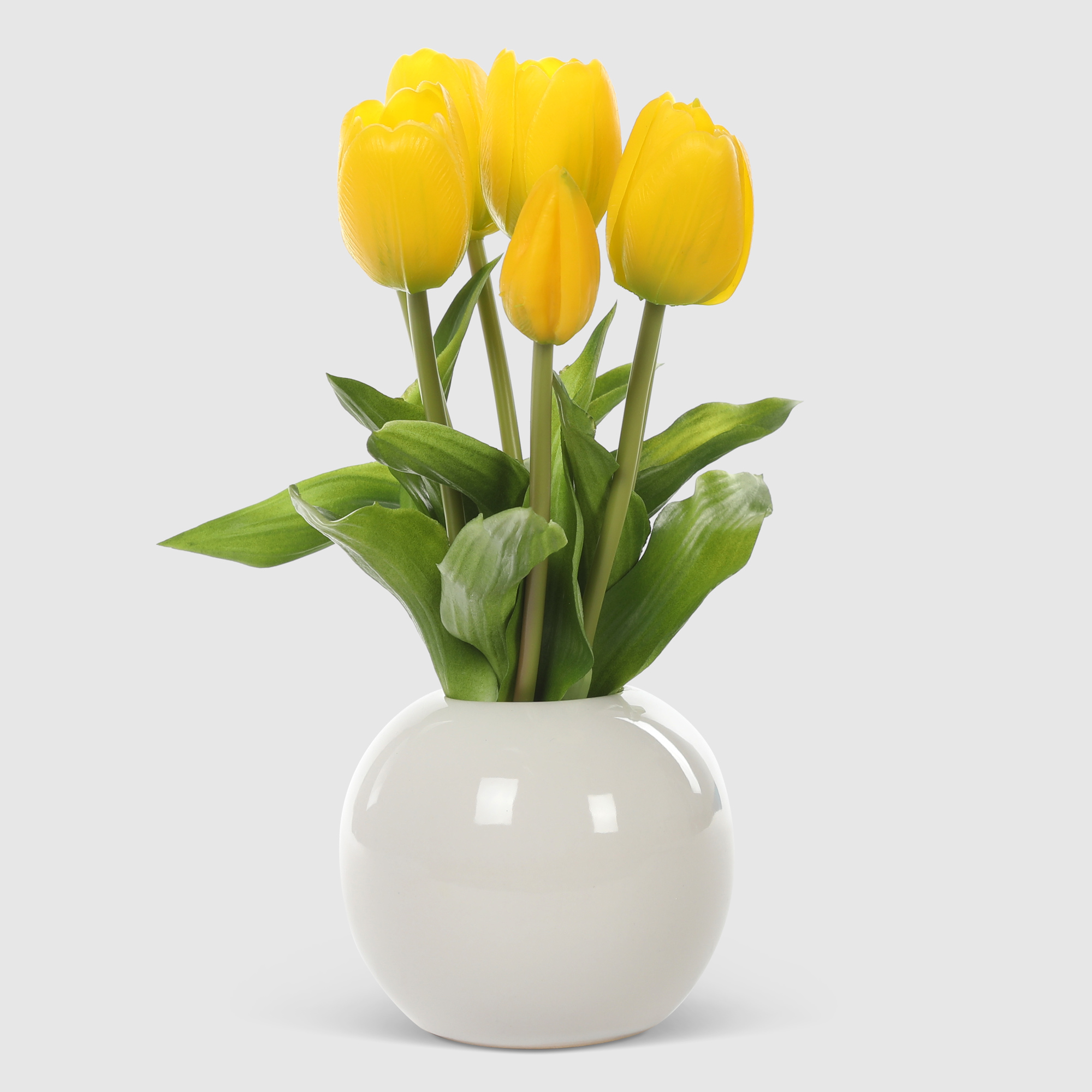 Букет тюльпаны белом кашпо Конэко-О 1014610163 28 см