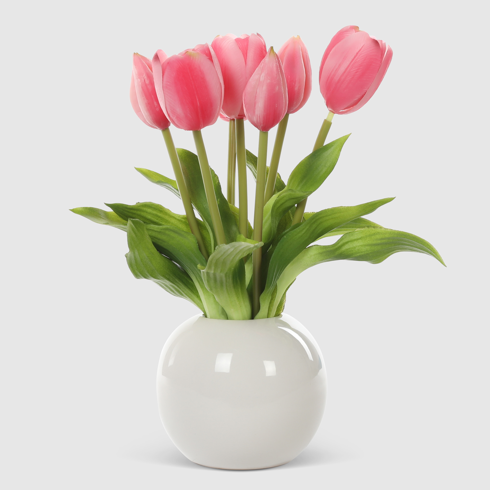 Букет тюльпаны белом кашпо Конэко-О 1014710163 28 см