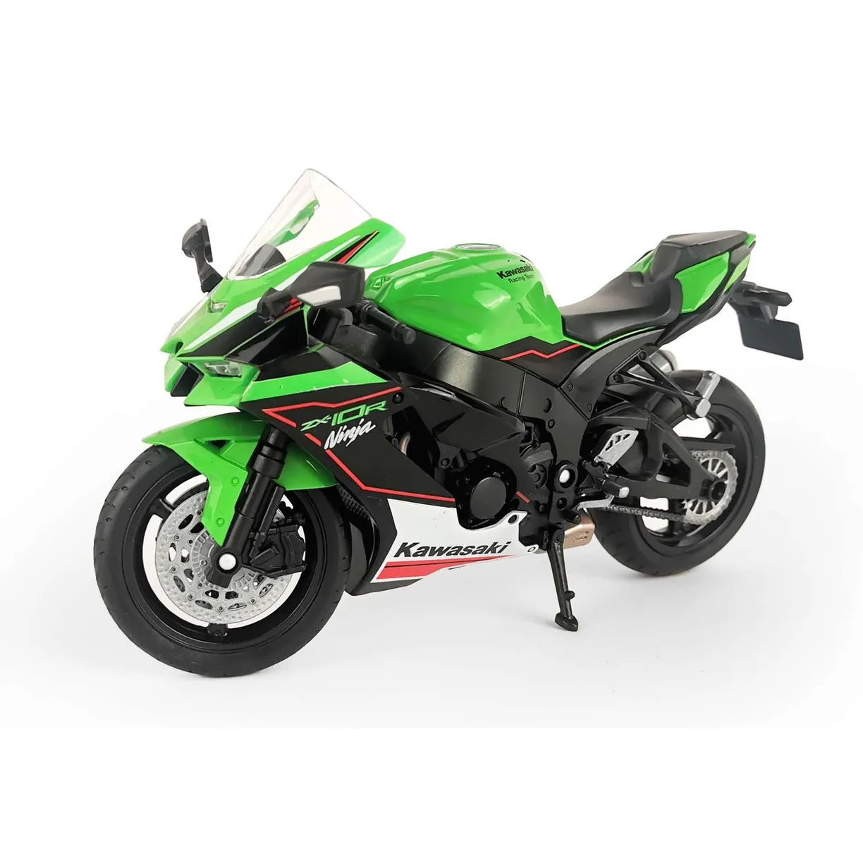 Мотоцикл Welly 1:12 Kawasaki Ninja ZX-10R зеленый высокое качество комплект из 2 предметов 10 мм мотоцикл маятник кулисой ползунки стенд с чпу для kawasaki ninja zx 6rr zx6rr zx 6rr z750r z750s