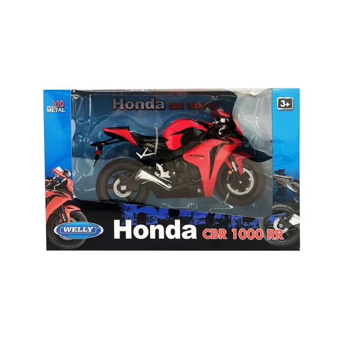 Мотоцикл Welly 1:10 Honda CBR 1000 RR 2009 красный - фото 2