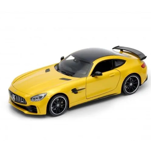 Машинка Welly 1:24 Mercedes-Benz AMG GT R желтый welly 1 24 mercedes benz amg gtr alloy luxury vehicle diecast pull back car model goods toys for adults collection