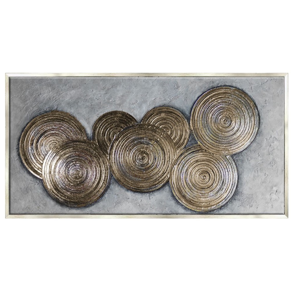 Картина с художественным декором Графис Арт Космические кольца 60х120 см рама 22-016