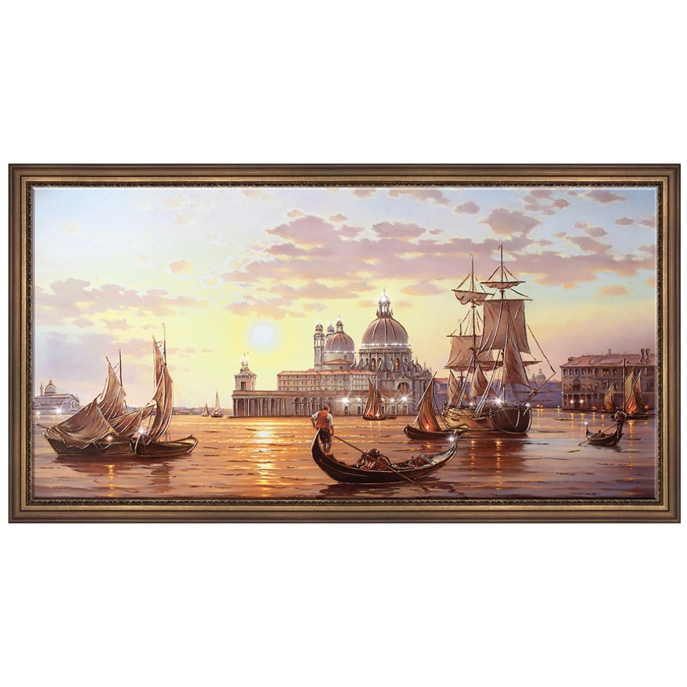 Картина с художественным декором Графис Арт Старая Венеция 60х120 см рама 56-982T