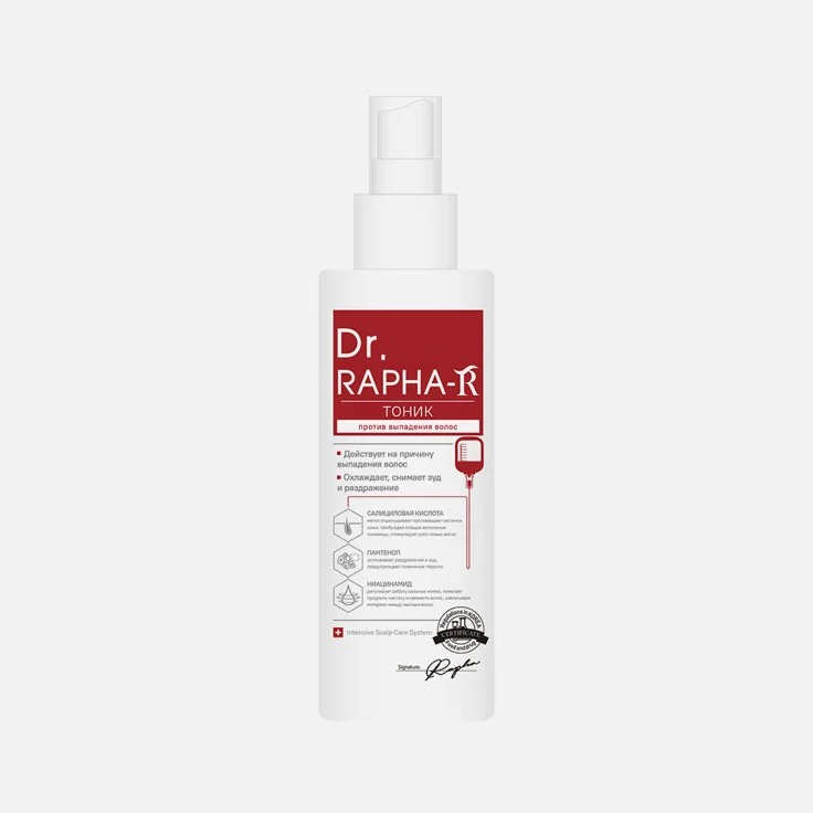 Тоник для кожи головы Dr. Rapha-R от выпадения волос 150 мл спрей баланс двухфазный для волос несмываемый 115мл