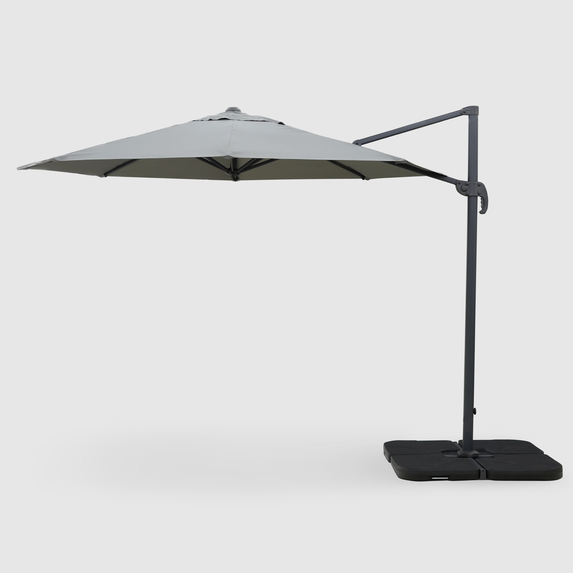 Зонт с набором Greenpatio Д3M с кронштейном и утяжелителем, цвет темно-серый
