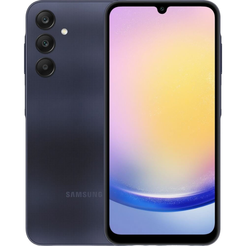 Смартфон Samsung Galaxy A25 128 Гб темно-синий смартфон samsung galaxy a25 5g 6 128gb 6 гб 128 гб темно синий