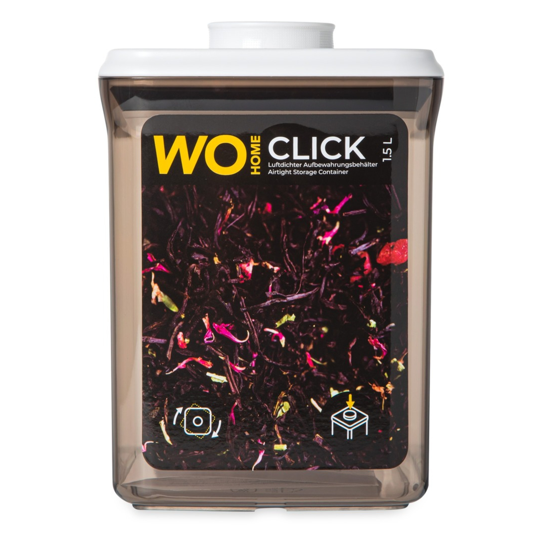 Контейнер WO Home Click с вакуумной крышкой коричневый 1500 мл, цвет белый - фото 1