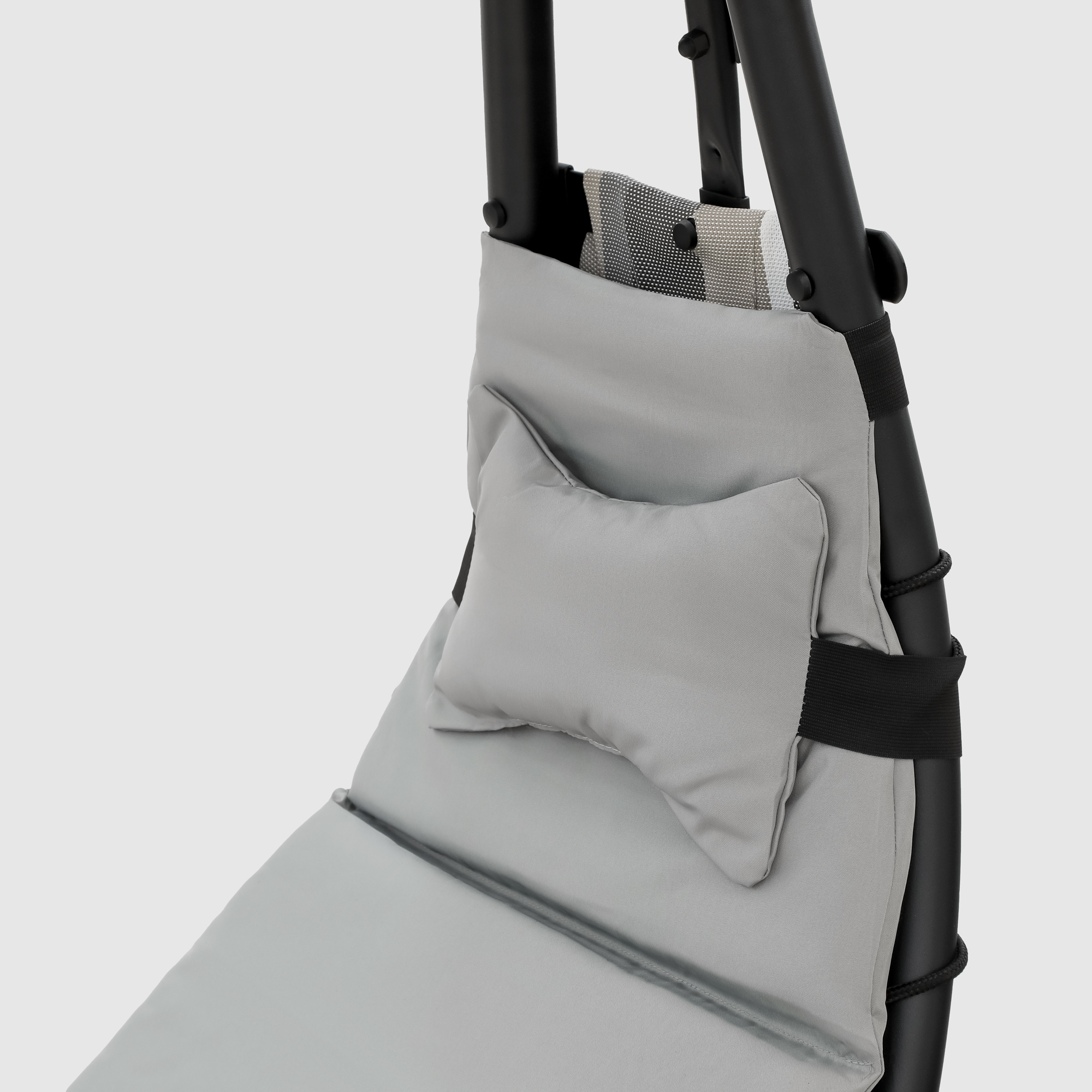 Шезлонг Bizzotto Baffin угольный с подушками, цвет серый - фото 6