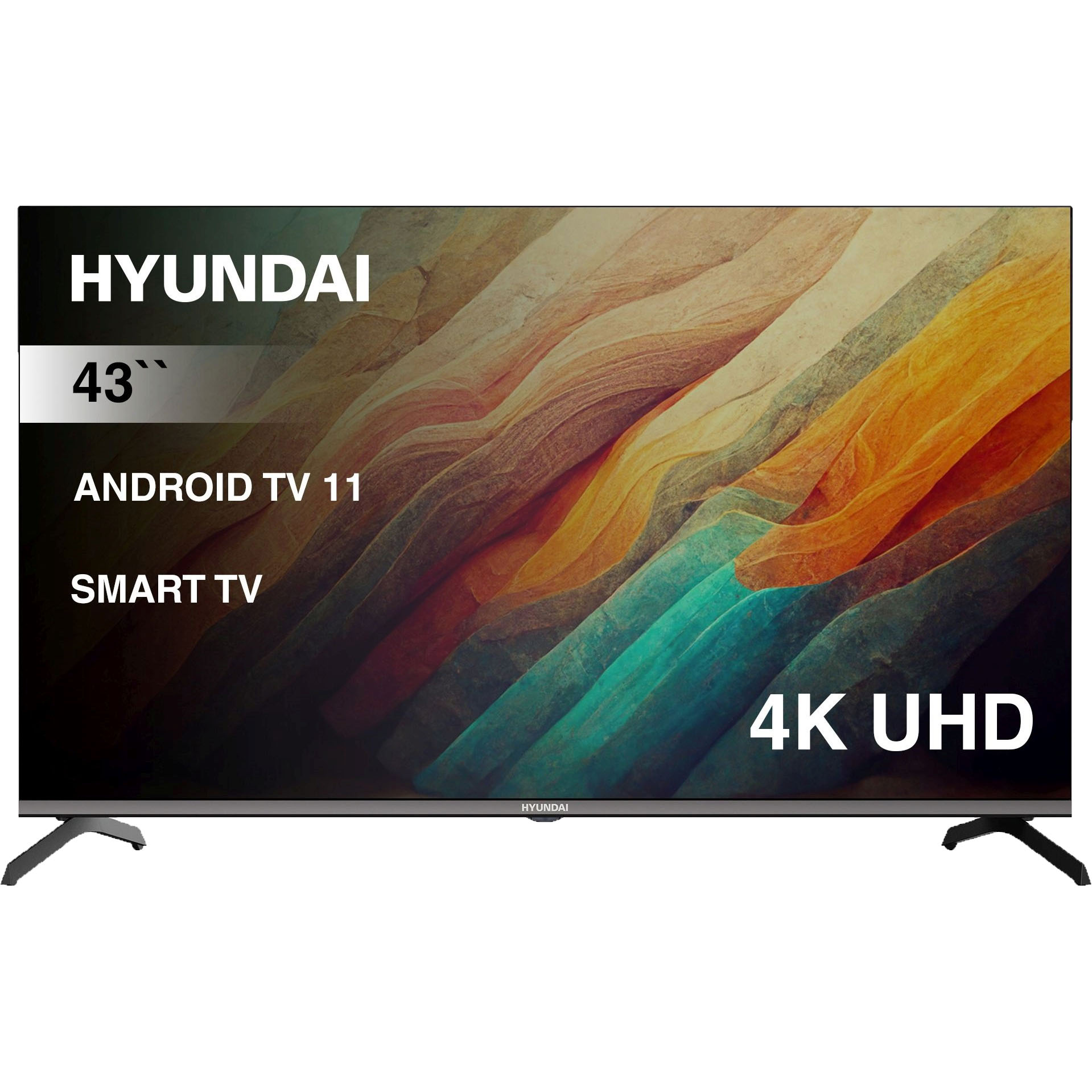 телевизор hyundai h led43bu7006 uhd smart metal frameless Телевизор Hyundai 43 H-LED43BU7006