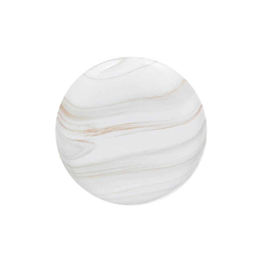 Тарелка закусочная Home & Style The royal marble 21 см, цвет белый - фото 2