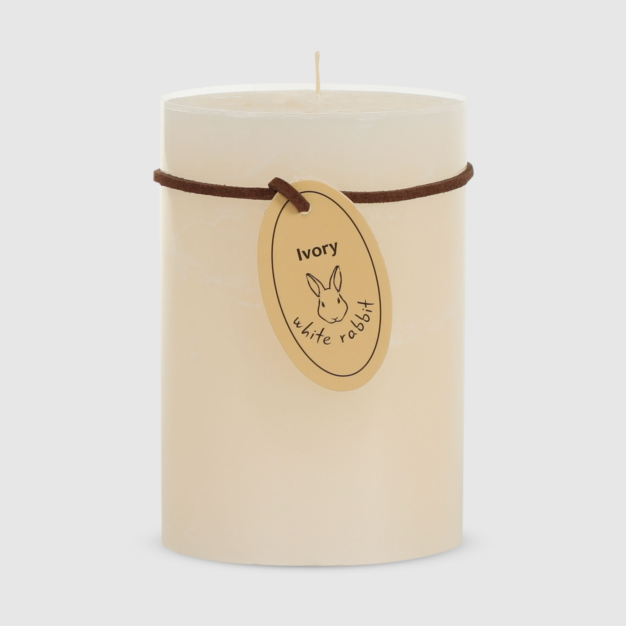 Свеча столбик White Rabbit рустик бежевый 7х10 см white coffee свеча