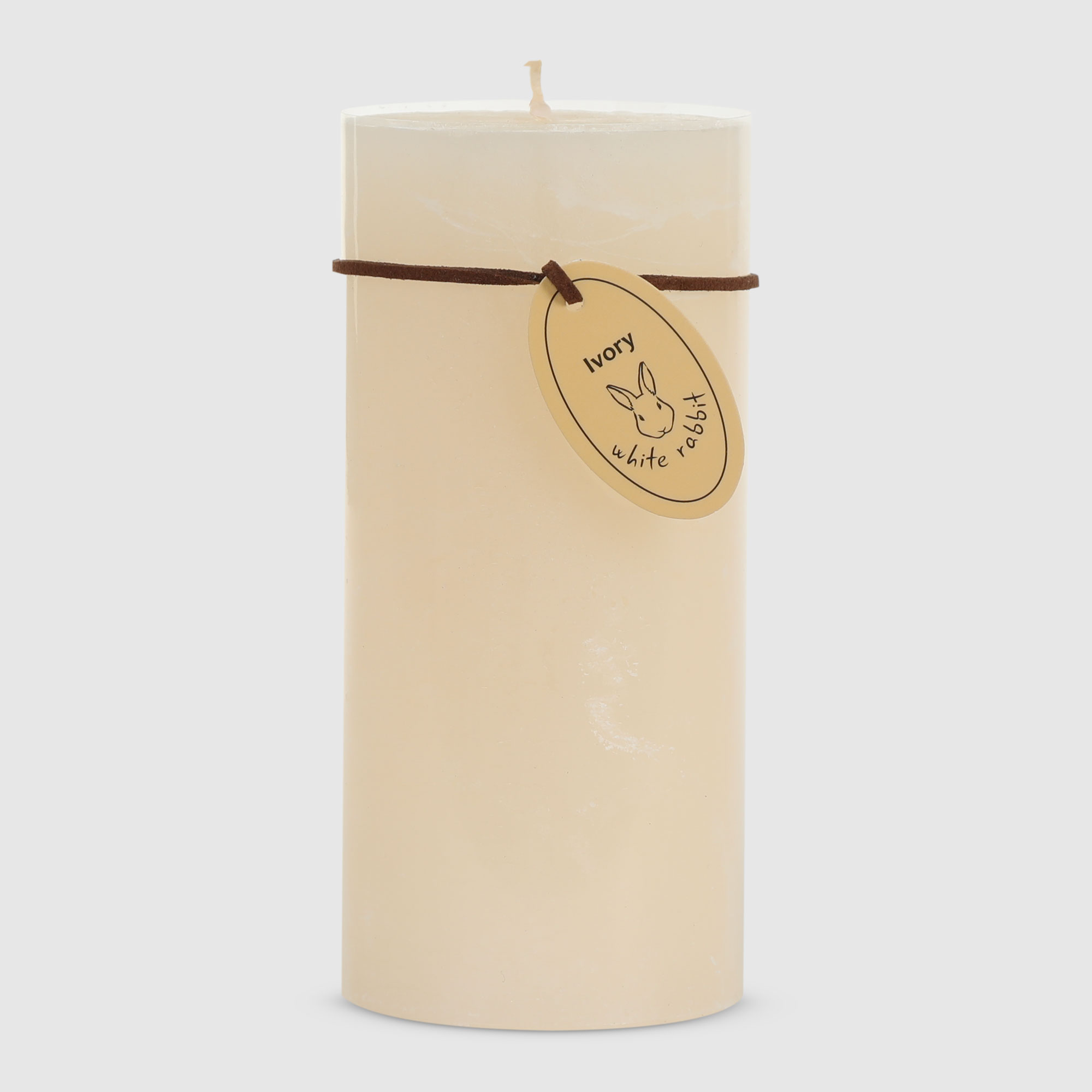 Свеча столбик White Rabbit рустик бежевый 7х15 см white coffee свеча