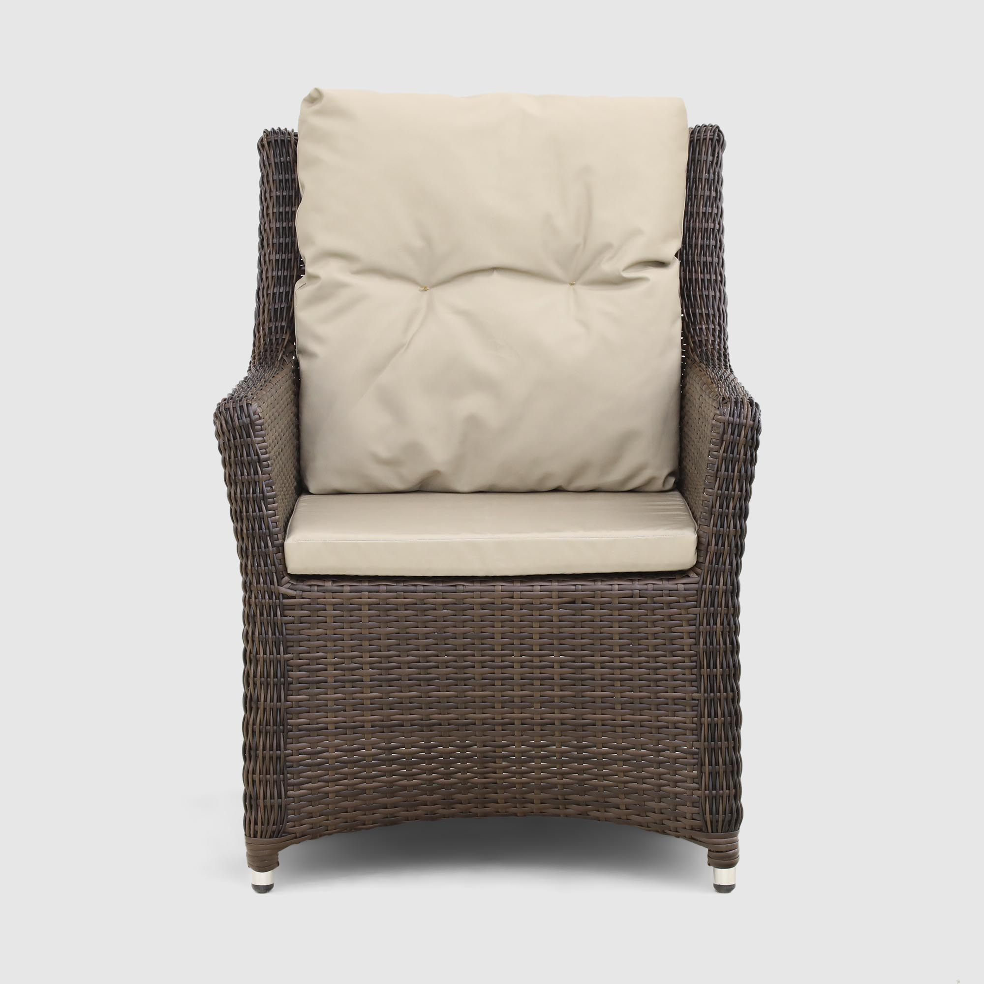Комплект мебели Ns Rattan 2 кресла и столик, цвет коричневый, размер 65х90х80 - фото 4