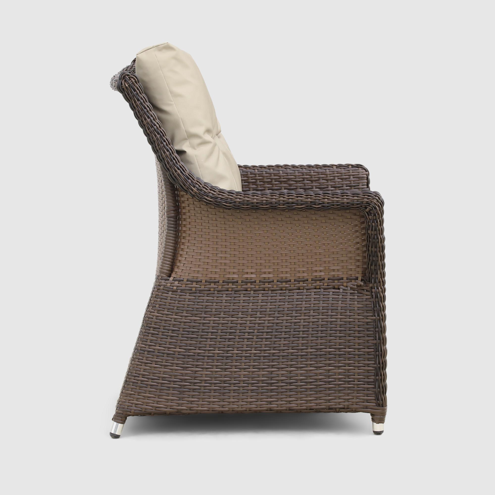 Комплект мебели Ns Rattan 2 кресла и столик, цвет коричневый, размер 65х90х80 - фото 6