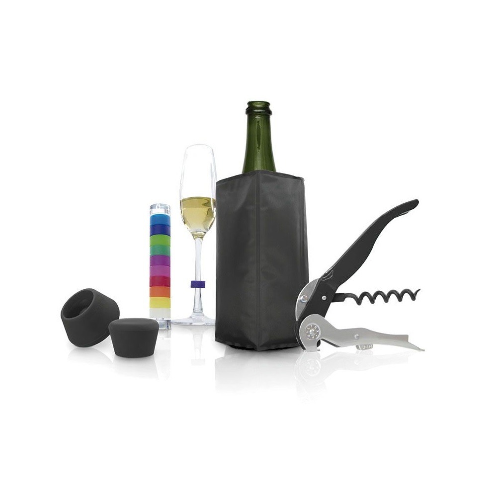 Набор Pulltex для вина 5 предметов, цвет черный - фото 1