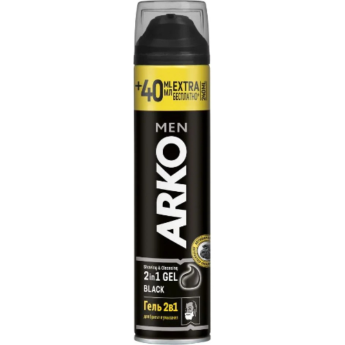 Гель для бритья Arko men black 240 мл