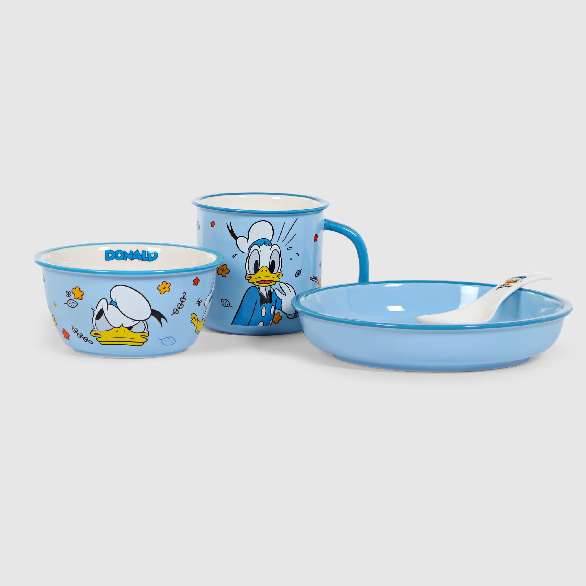 Набор посуды Disney Дональд дак 4 предмета, цвет голубой