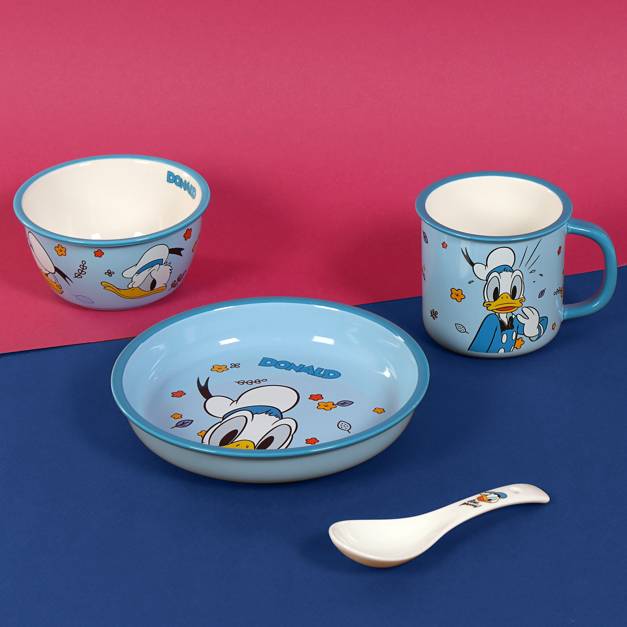 Набор посуды Disney Дональд дак 4 предмета, цвет голубой - фото 2