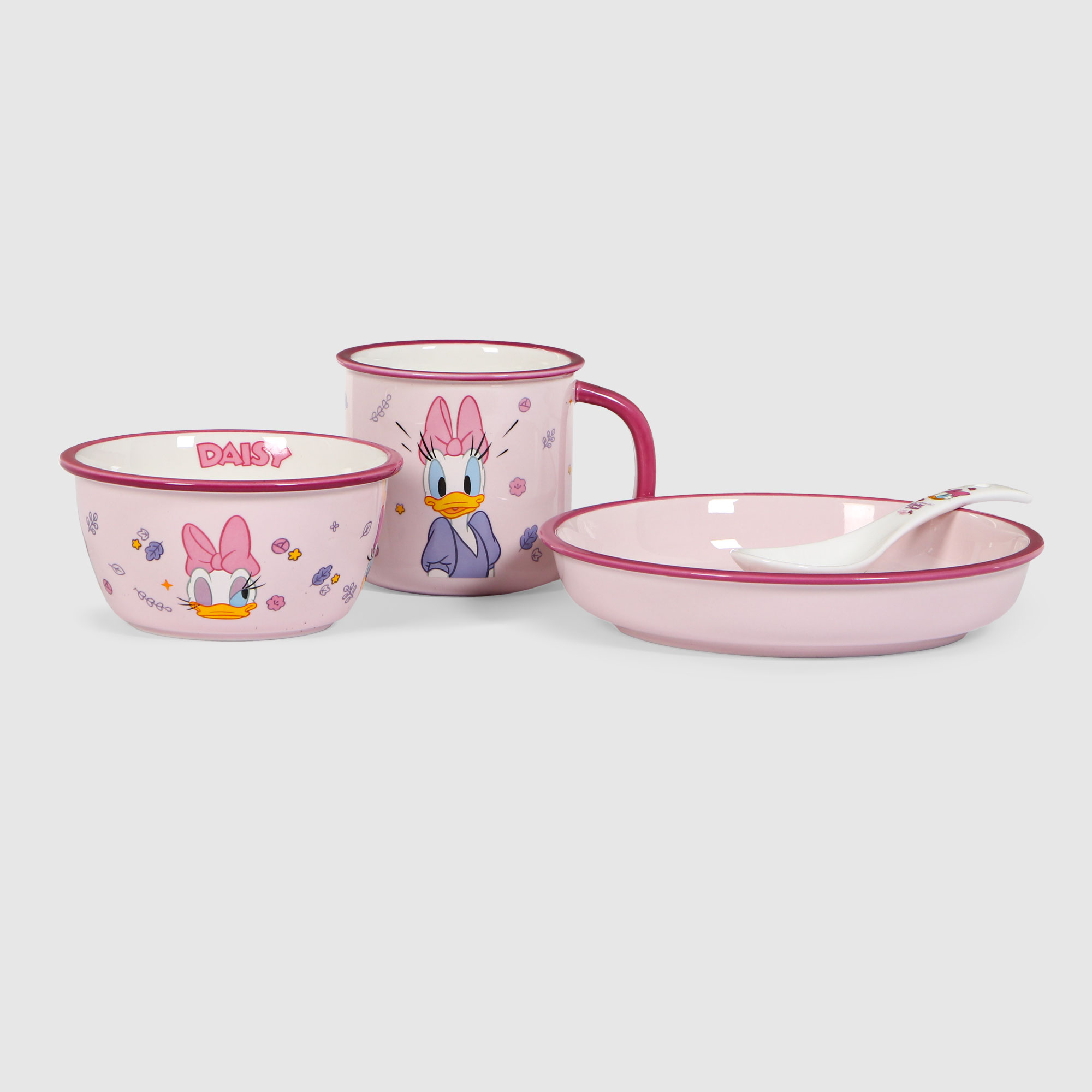 Набор посуды Disney Дэйзи 4 предмета, цвет розовый