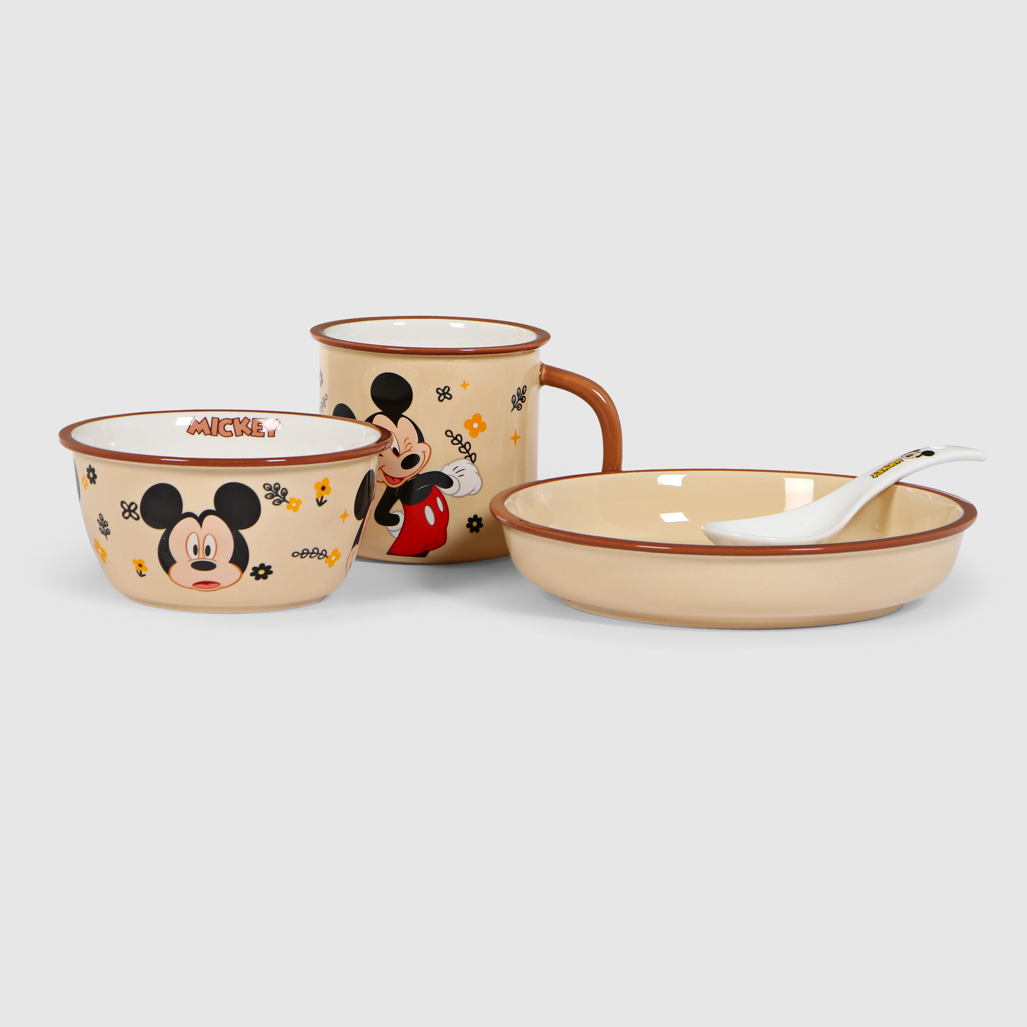 Набор посуды Disney Микки маус 4 предмета часы наручные лего микки маус с ремешком конструктором