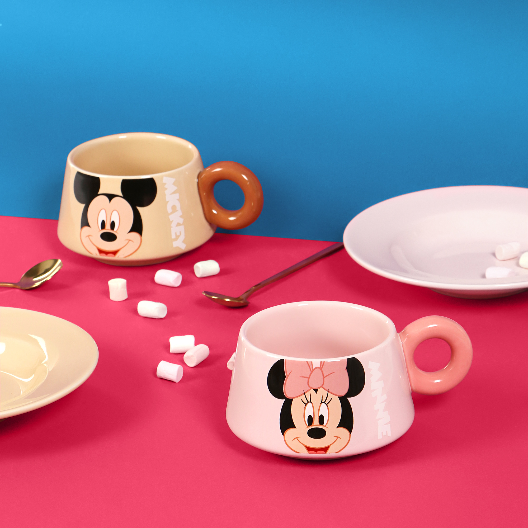 Набор посуды Disney Мини маус 3 предмета, цвет розовый - фото 2