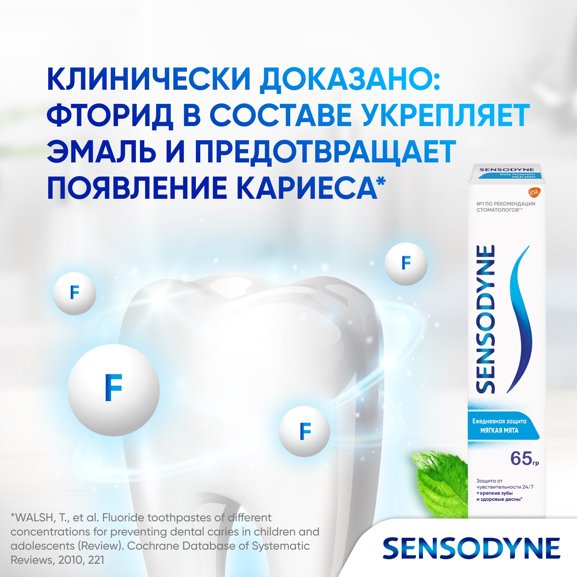 Зубная паста Sensodyne Ежедневная защита Мягкаямята 65 г - фото 12