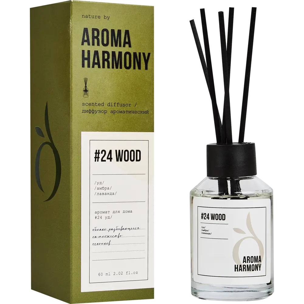 Диффузор ароматический Aroma Harmony 24 Wood 60 мл аромадиффузор aroma republic 17 orange wood 40 мл