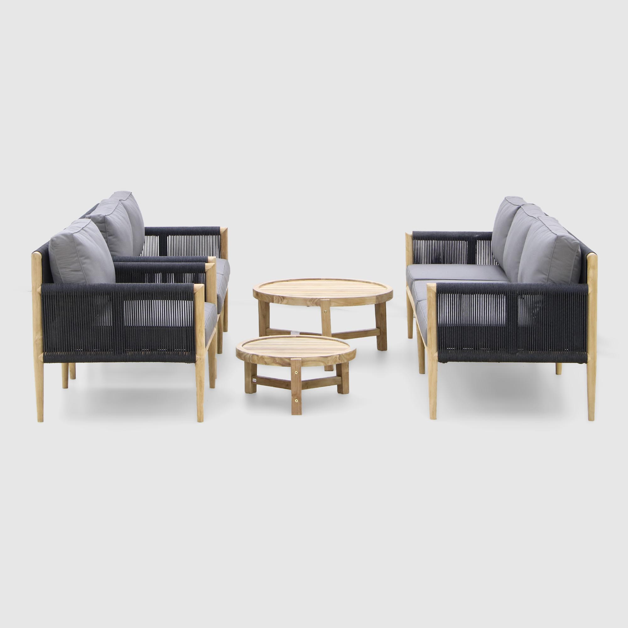 Комплект мебели Jepara Taurus из 5 предметов :2 дивана+кресло+столики, цвет светло-коричневый, размер 220х80х80 см и 150х80х80