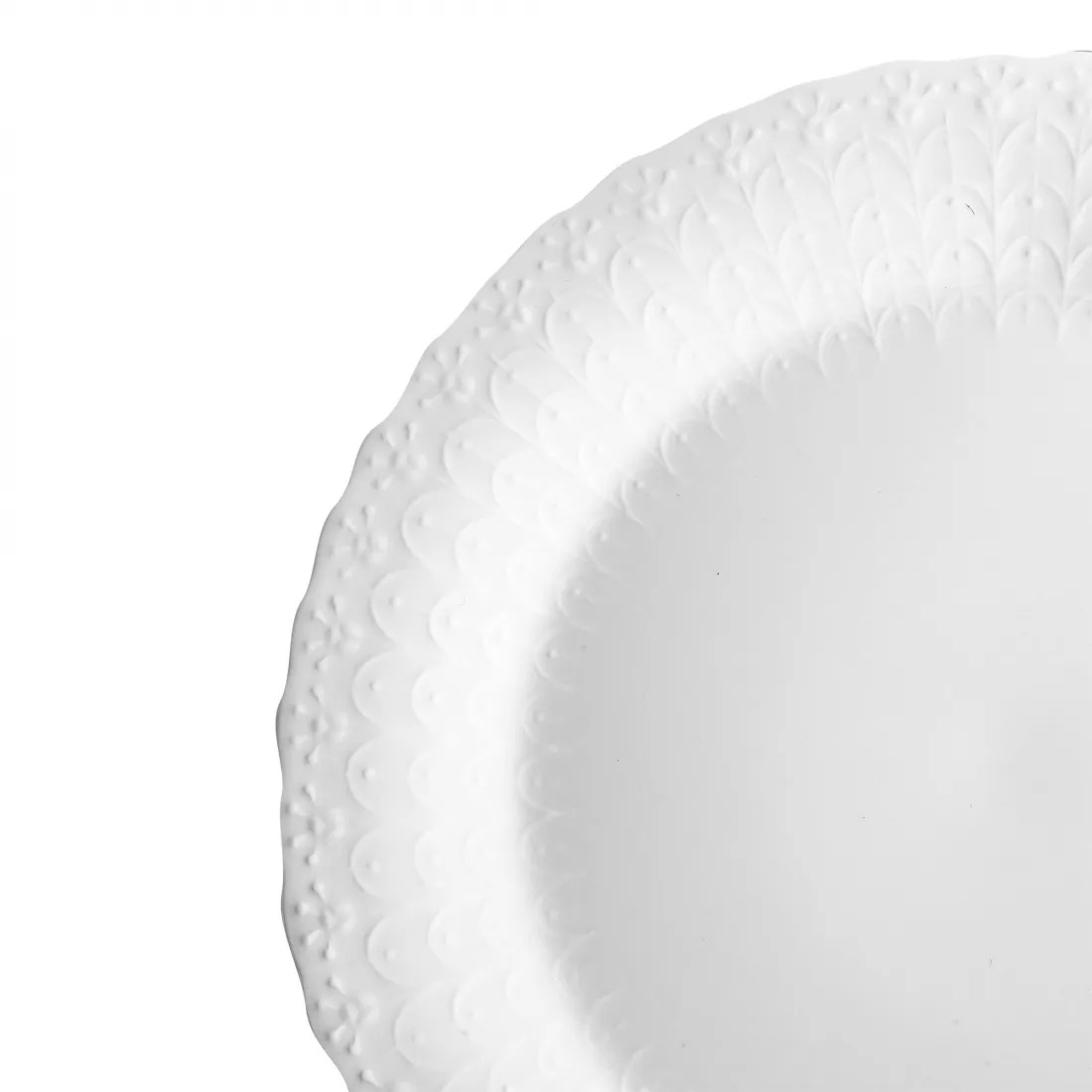 фото Тарелка обеденная narumi белый шелк 27 см, фарфор костяной