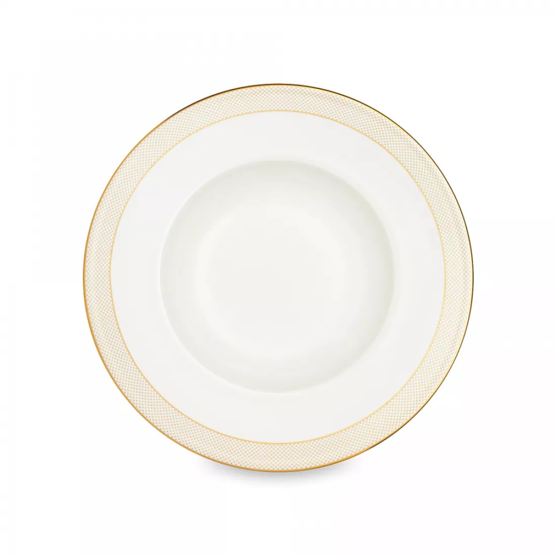 

Тарелка суповая Narumi Золотая паутина 23 см, фарфор костяной, Белый;золотистый