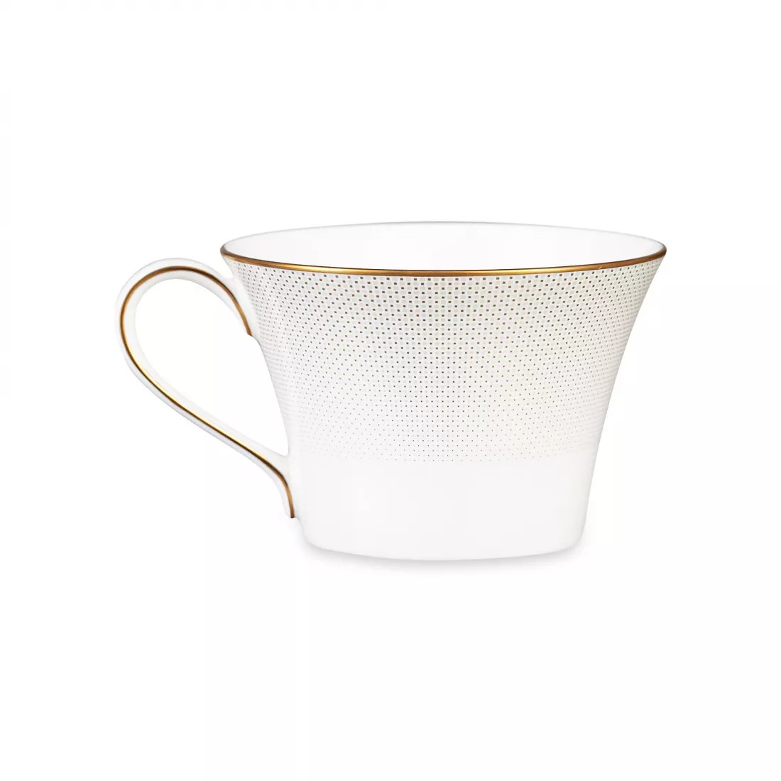 фото Чашка чайная с блюдцем narumi золотая паутина 270 мл, фарфор костяной