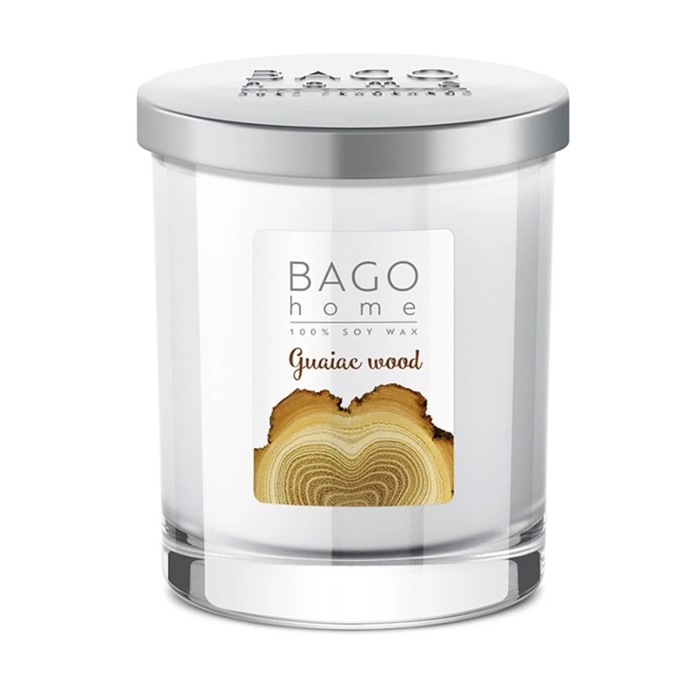 Свеча ароматическая в стекле BAGO home Гваяковое дерево 132 г свеча ароматическая в стекле vanilla blanc naturelle лен и драгоценное дерево
