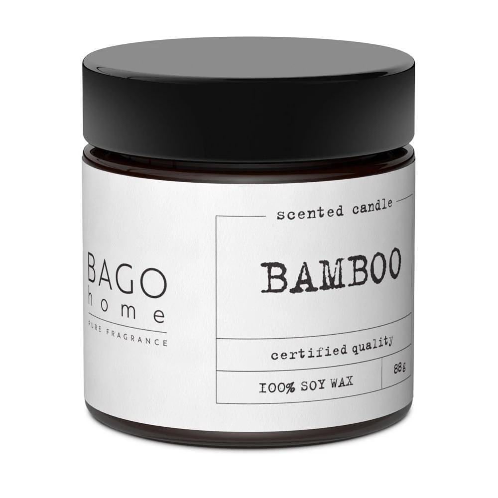 Свеча ароматическая в стекле BAGO home Бамбук 88 г саше ароматическое bago home акварель белый жасмин