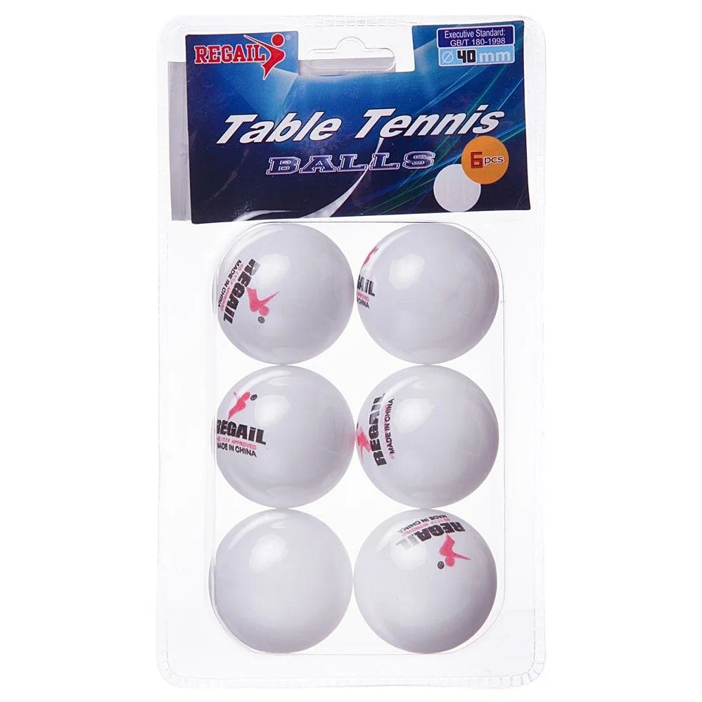 Шарики для настольного тенниса Junfa белые 6 шт игрушка для подвижных игр junfa шарики для настольного тенниса цветные 1 набор