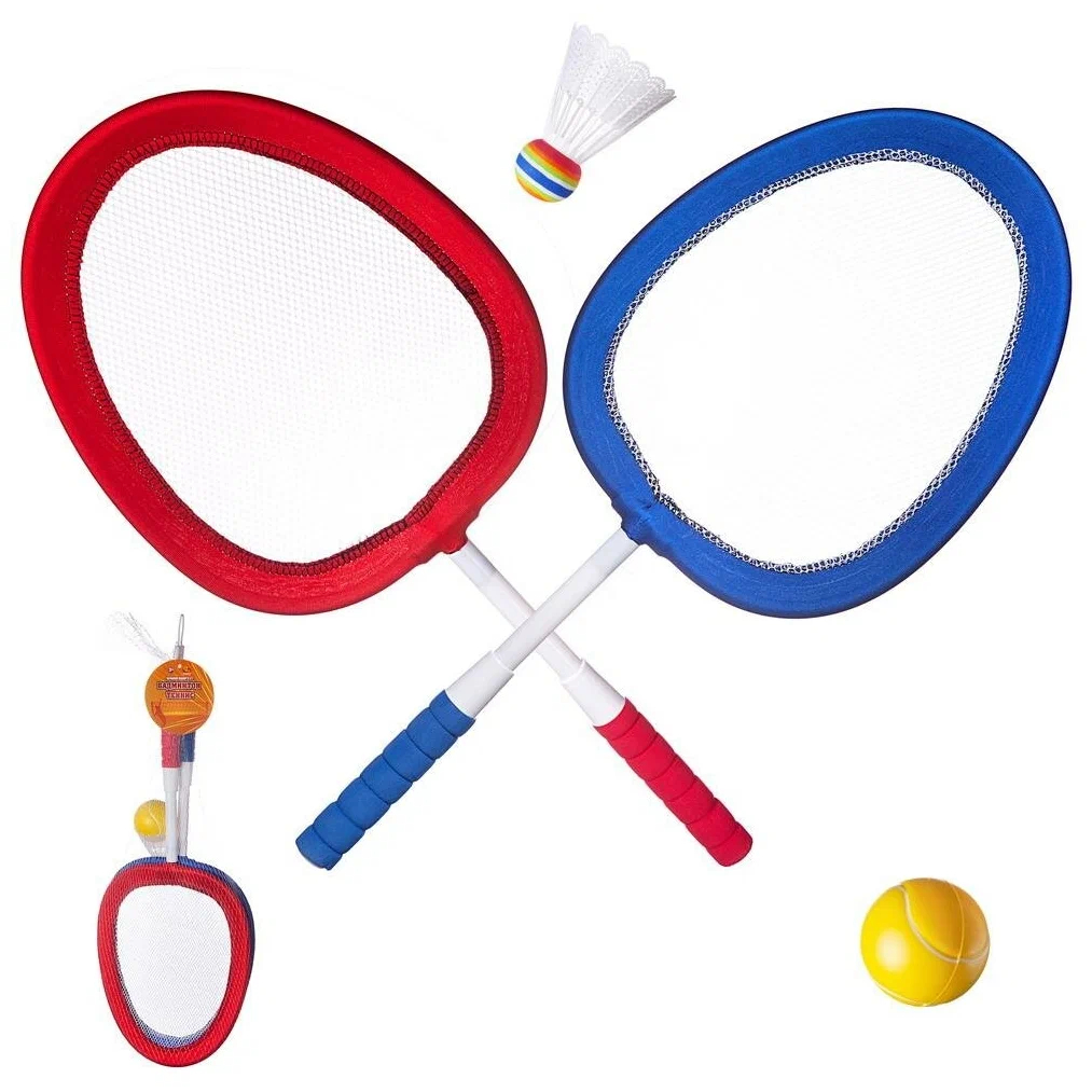 Игровой набор ABtoys Бадминтон и теннис 2 в 1, 4 предмета набор для бадминтона 2 ракетки 26x54см мяч 6см волан 10см pvc eva резина рыжий 005 023