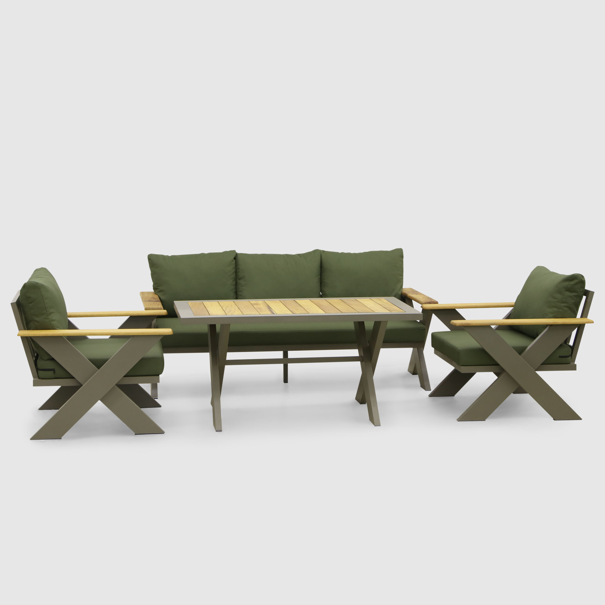 Комплект мебели Emek garden Toledo зеленый 4 предмета, цвет оливковый, размер 170х80х90 - фото 1