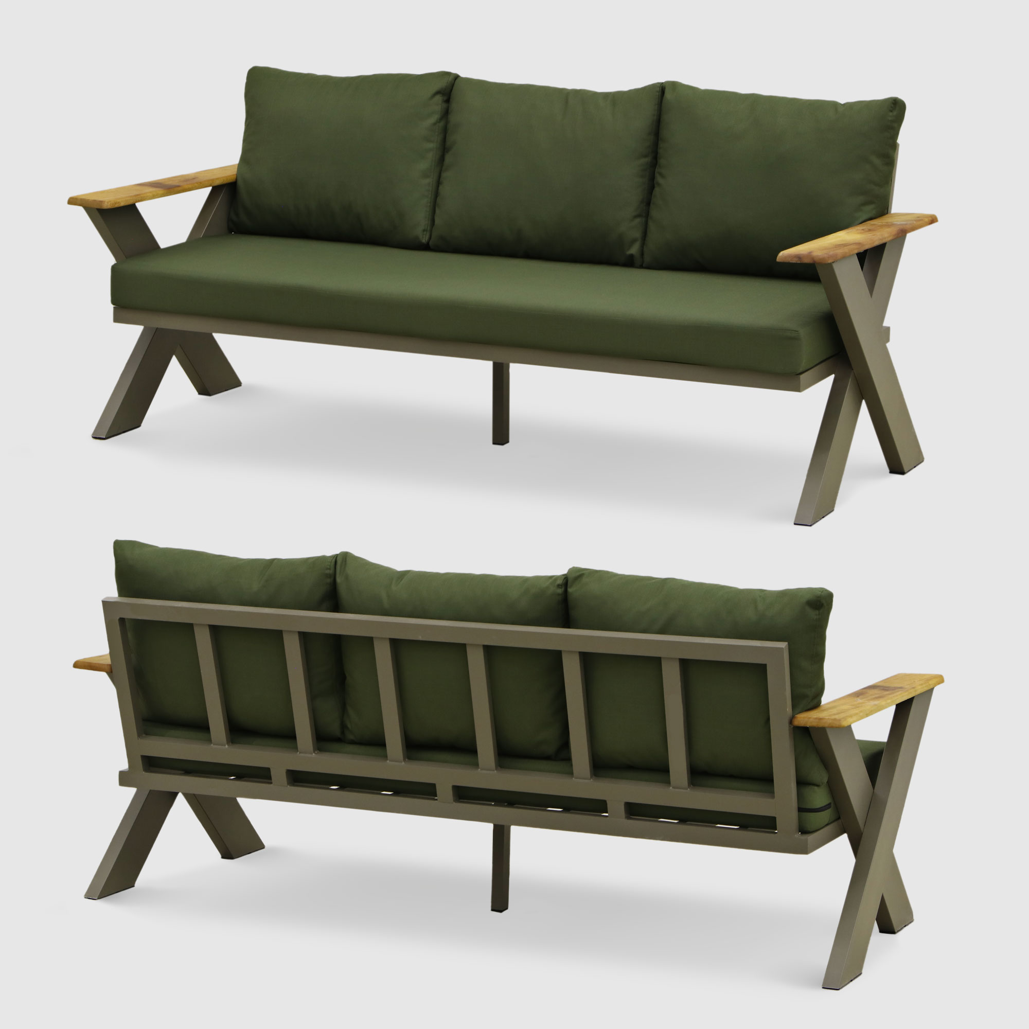 Комплект мебели Emek garden Toledo зеленый 4 предмета, цвет оливковый, размер 170х80х90 - фото 4
