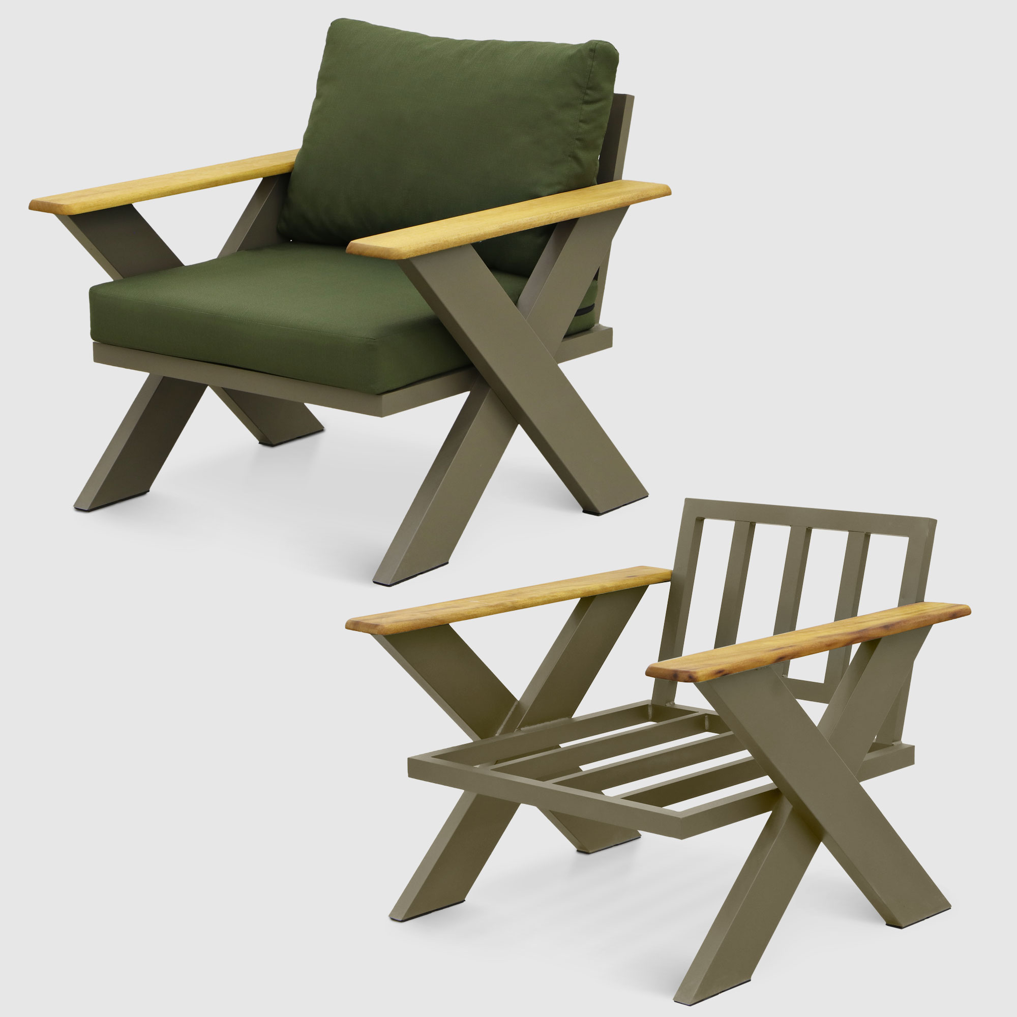 Комплект мебели Emek garden Toledo зеленый 4 предмета, цвет оливковый, размер 170х80х90 - фото 9