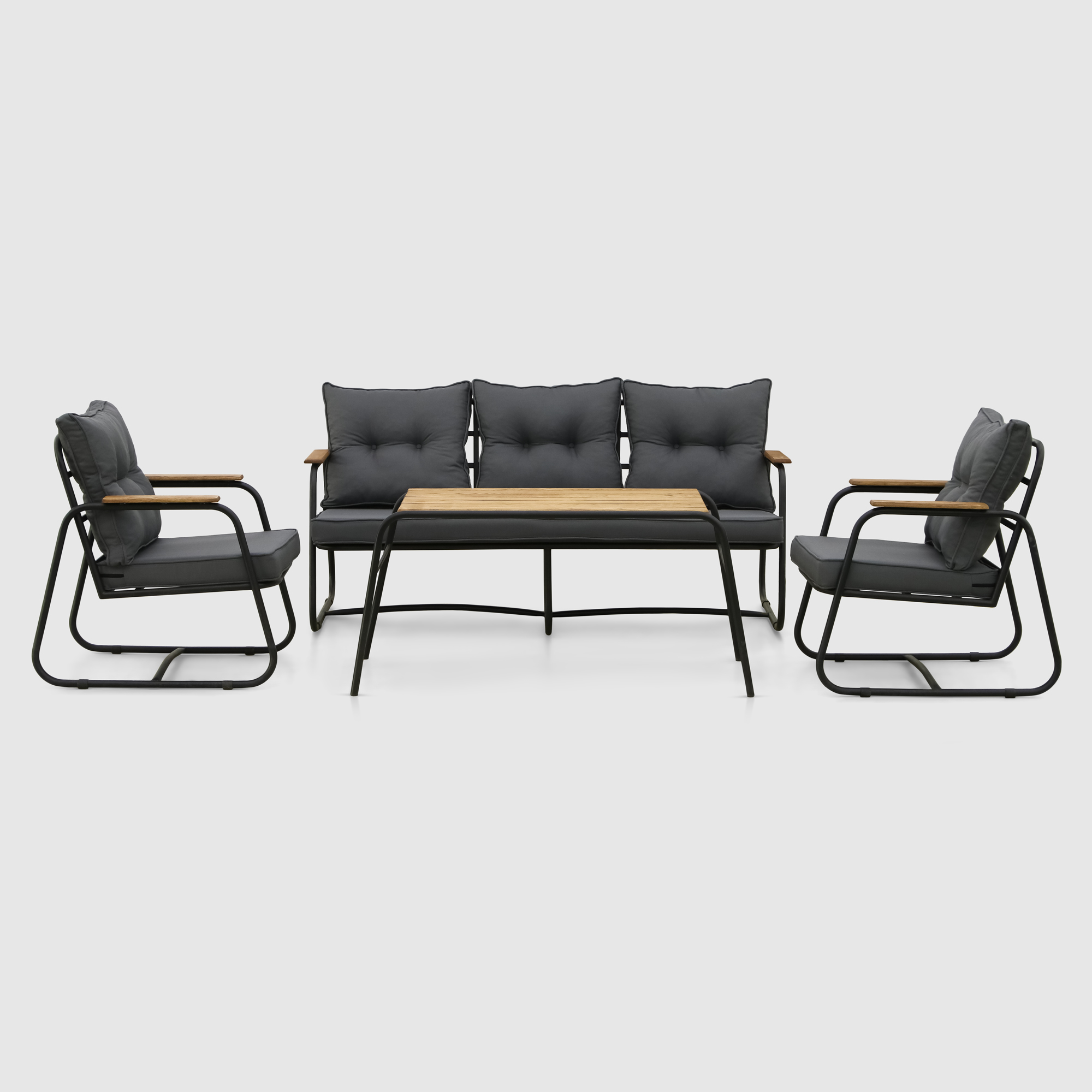 Комплект мебели Emek garden Sardinya 4 предмета, цвет черный, размер 120х73х80