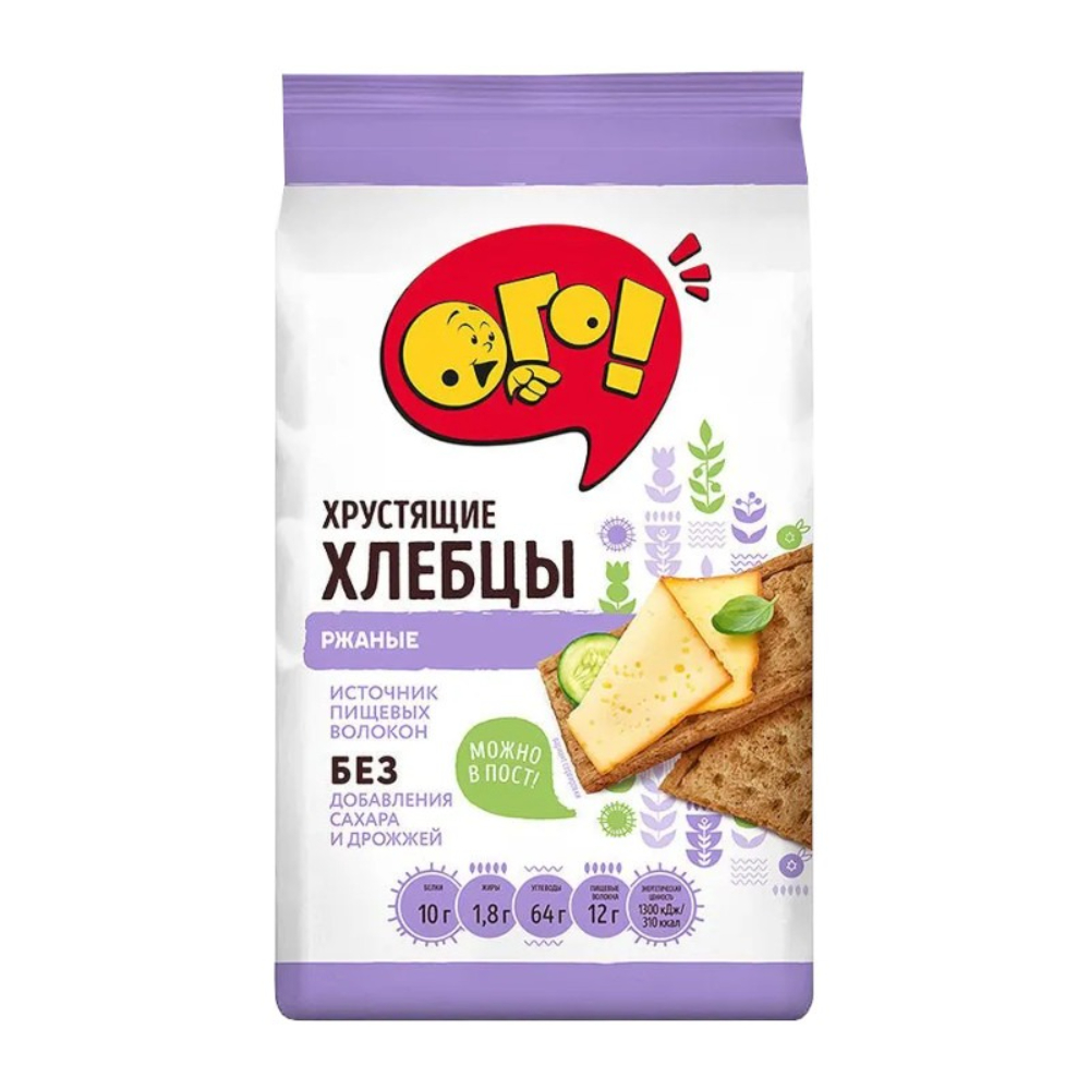 Хлебцы ОГО ржаные 75 г 35₽